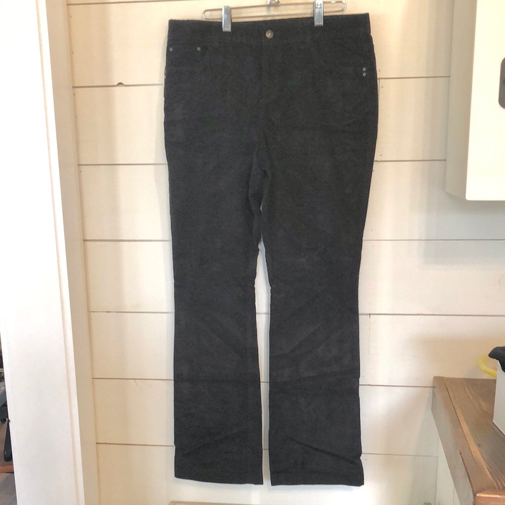 Liz Claiborne Black Stretch Corduroy Pants Size 12